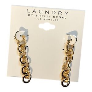 Laundry by Shelli Segal Gold Chain Earrings
